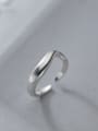 thumb 925 Sterling Silver Round Minimalist Band Ring 1