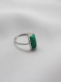 thumb 925 Sterling Silver Turquoise  Geometric Minimalist  Free Size Ring 1