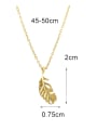 thumb Brass Minimalist Feather   Pendant Necklace 2
