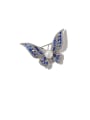 thumb Copper Cubic Zirconia White Butterfly Dainty Brooches 2
