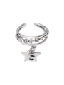 thumb 925 Sterling Silver Bead Star Vintage Band Ring 0