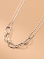 thumb 925 Sterling Silver  Hollow Geometric Minimalist Necklace 2