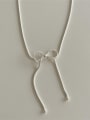 thumb 925 Sterling Silver Bowknot Minimalist Necklace 0