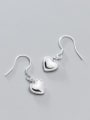 thumb 925 Sterling Silver Heart Minimalist Hook Earring 4