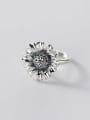 thumb 925 Sterling Silver Flower Vintage Band Ring 2