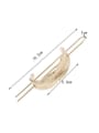 thumb Alloy Minimalist Pockmarked Curved Leaves Hollow Hairpin 2
