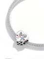 thumb 925 Sterling Silver Enamel Cute Heart  DIY Pendant 2