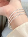 thumb 925 Sterling Silver Geometric Vintage Band Bangle 1