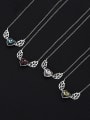 thumb 925 Sterling Silver Austrian Crystal Wing Classic Necklace 2
