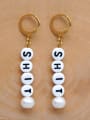 thumb Stainless steel Bead Letter Bohemia Drop Earring 1