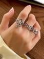 thumb 925 Sterling Silver Hollow Cross Vintage Band Ring 2