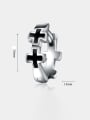 thumb Titanium Steel Cross Minimalist Single Earring(Single-Only One) 2