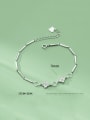 thumb 925 Sterling Silver Cubic Zirconia Clover Dainty Link Bracelet 2