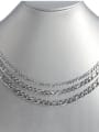 thumb Stainless steel Geometric Hip Hop Hollow Chain Necklace 1