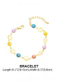 thumb Brass Enamel Minimalist Smiley Bracelet and Necklace Set 3
