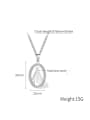 thumb Stainless steel Oval Hip Hop Regligious Necklace 2
