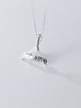 thumb 925 Sterling Silver Simple Cute Fish tail pendant Necklace 0