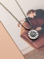 thumb 925 Sterling Silver Flower Vintage Necklace 2