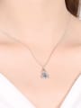 thumb Sterling Silver Moissanite Geometric Dainty Necklace 1