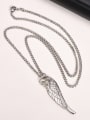 thumb Stainless steel Feather Hip Hop Necklace 1