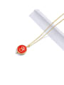 thumb 925 Sterling Silver With 14k Gold Plated Minimalist Round Mouse Necklaces 2