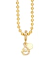 thumb Brass Cubic Zirconia Letter Trend Beaded Necklace 2
