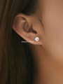 thumb 925 Sterling Silver Cubic Zirconia Flower Dainty Stud Earring 1