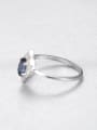 thumb 925 Sterling Silver Cubic Zirconia Water Drop Dainty Band Ring 3