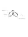 thumb 925 Sterling Silver With Platinum Plated Fashion Irregular Band Rings 3
