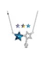 thumb 925 Sterling Silver Austrian Crystal Pentagram Classic Necklace 0