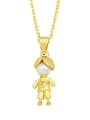 thumb Brass Imitation Pearl Icon Hip Hop Necklace 2