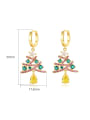 thumb Brass Cubic Zirconia Christmas Seris Trend Huggie Earring 2