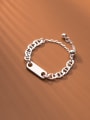 thumb 925 Sterling Silver Geometric Chain Minimalist Band Ring 0
