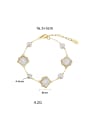 thumb 925 Sterling Silver Shell Geometric Minimalist Link Bracelet 2