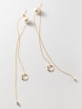 thumb 925 Sterling Silver Bead Tassel Minimalist Threader Earring Single (Only  One) 4