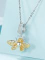 thumb 925 Sterling Silver Cubic Zirconia Cute Bee  Pendant 2