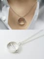 thumb 925 Sterling Silver Hollow Circle Necklace 1