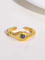 thumb Stainless steel Cubic Zirconia Evil Eye Hip Hop Band Ring 3