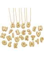 thumb Brass Cubic Zirconia Letter Vintage Necklace 0