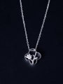 thumb 925 Sterling Silver  Minimalist  Hollow  Clover Pendant  Necklace 0