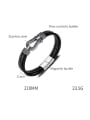 thumb Stainless steel Artificial Leather Weave Hip Hop Set Bangle 2