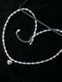 thumb 925 Sterling Silver Imitation Pearl Heart Minimalist Choker Necklace 1