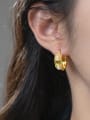 thumb 925 Sterling Silver Imitation Pearl Geometric Trend Stud Earring 1