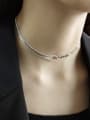 thumb 925 Sterling Silver Cubic Zirconia Trend Choker Necklace 1