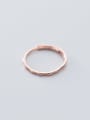 thumb 925 Sterling Silver Round Minimalist  Free Size Band Ring 1