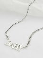 thumb Vintage Sterling Silver With Platinum Plated Simplistic Monogrammed Necklaces 0