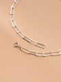 thumb 925 Sterling Silver  Hollow Geometric Minimalist Anklet 3