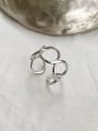 thumb 925 Sterling Silver  Minimalist Hollow Round  Free Size Ring 0