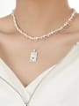 thumb 925 Sterling Silver Cubic Zirconia Geometric Vintage Necklace 2