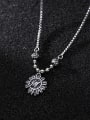 thumb 925 Sterling Silver Vintage  Flower Necklace 2